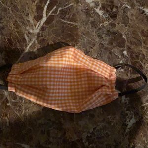 Orange plaid face mask